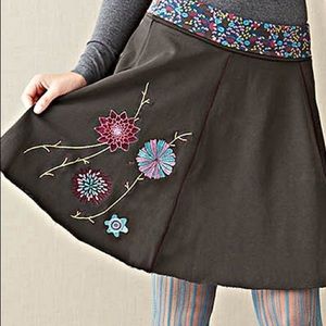 Matilda Jane Ebony Brown Floral Stellar Skirt - Women